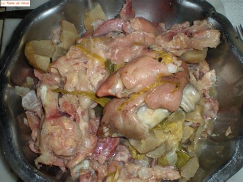 pieds de porc vinaigrette cocotte minute|pied au cochon.